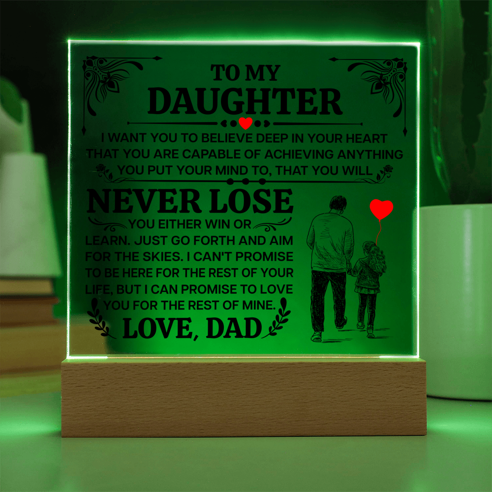 To My Daughter Promise – Acrylic Square