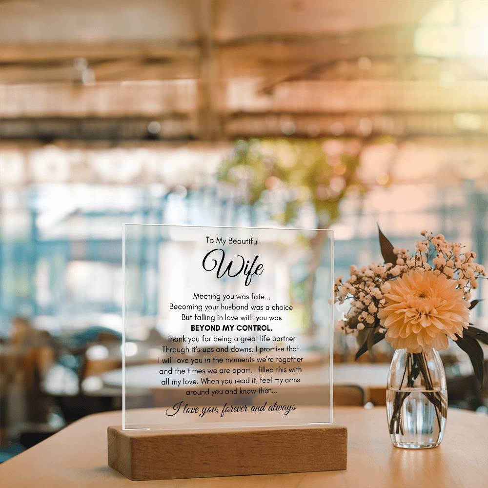 To My Wife Fate – Acrylic Square